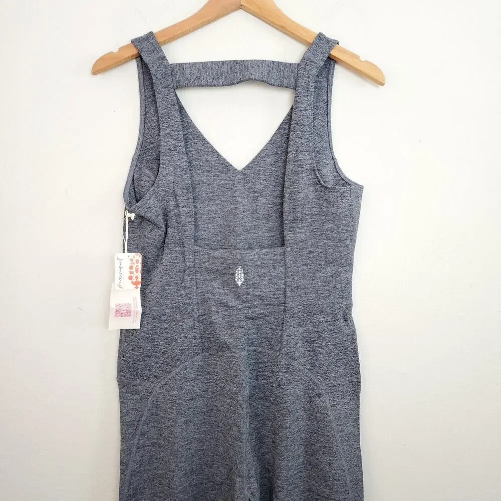 FP Movement Hatch Maternity Never Better Onesie Jumpsuit Black Gray L Large NWT
